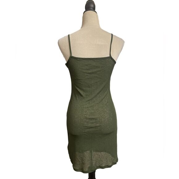 Topshop Deep Green Sheer Slip Dress w/Lots of Stretch (Size: 6) - Picture 2 of 10